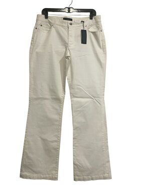 White House Black Market Noir White Jeans Size 12